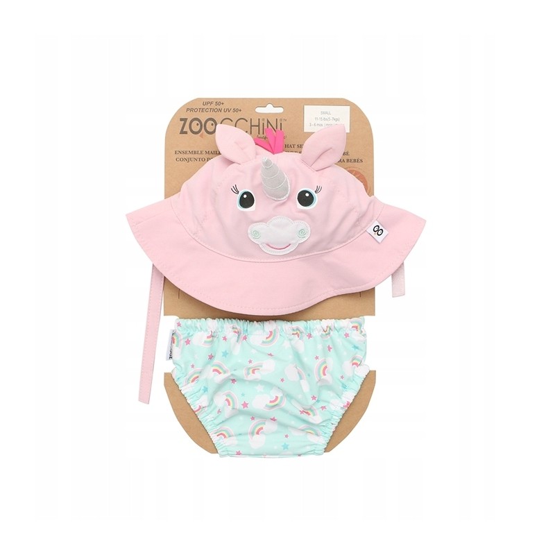 Zoocchini Pieluszka Kąpielowa z Czapką Jednorożec 3-6m filtr UPF +50 Zoocchini Pieluszka Kąpielowa z Czapką Jednorożec 3-6m filtr UPF +50