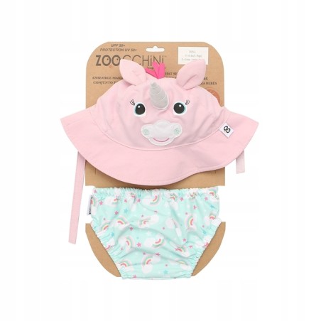 Zoocchini Pieluszka Kąpielowa z Czapką Jednorożec 3-6m filtr UPF +50