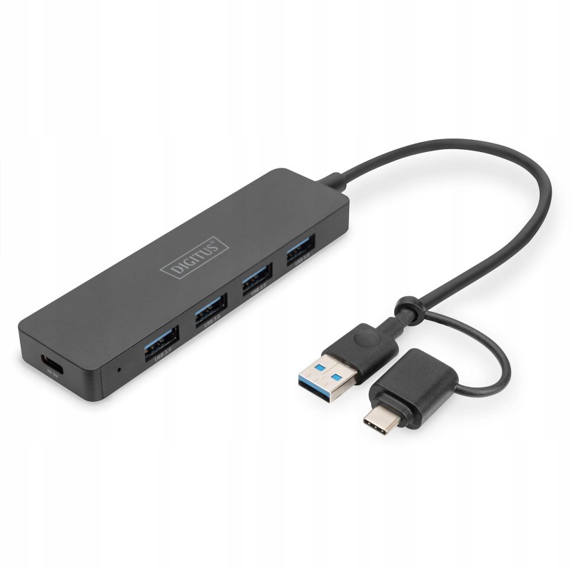 Outlet Hub USB Digitus DA-70235 4 interfejsy USB długość kabla 0.2m USB 3.2