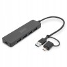 Outlet Hub USB Digitus DA-70235 4 interfejsy USB długość kabla 0.2m USB 3.2