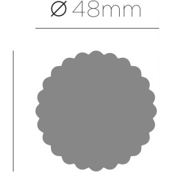 Wykrawacz do pianki Eva Scalloped Circle 50 mm ergonomiczny kompaktowy