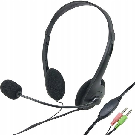 USZKODZONY WAYTEX 69114 SŁUCHAWKI STEREO Z MIKROFONEM 124679 OPIS