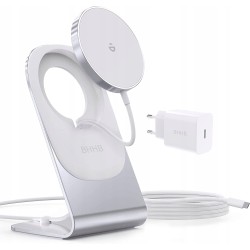 USZKODZONY Ładowarka indukcyjna magnetyczna BHHB 1 mA USB typ C OPIS