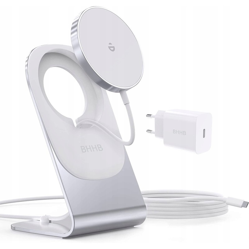 USZKODZONY Ładowarka indukcyjna magnetyczna BHHB 1 mA USB typ C OPIS