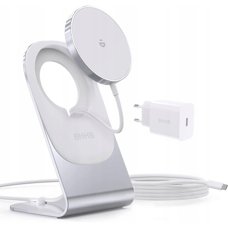 USZKODZONY Ładowarka indukcyjna magnetyczna BHHB 1 mA USB typ C OPIS