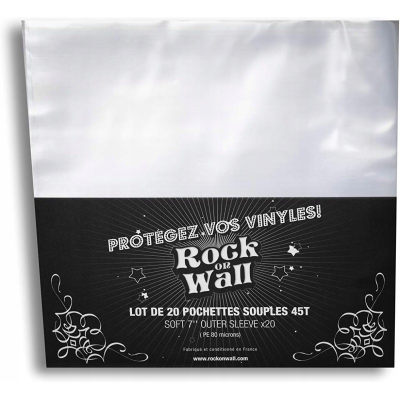 Outlet Przezroczyste koperty ochronne ROCK ON WALL (7 cali) 20 sztuk