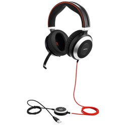 Outlet Słuchawki nauszne Jabra Evolve 80 Duo MS złącze jack / usb OPIS