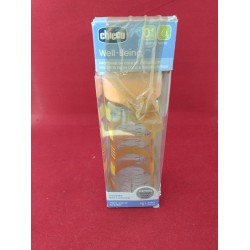 Outlet CHICCO Butelka ze szkła dla dzieci Well-being silikon 240 ml OPIS