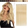 Outlet Pasemka z prawdziwych włosów doczepiane jasny blond 50cm klasa 7A