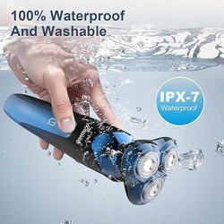 Outlet Golarka głowicowa Bazivve B-587 wodoodporna IPX7 120min pracy - blue