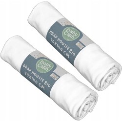 BabyCalin Bio Zestaw 2 prześcieradeł z gumką 70 x 140