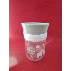 Uszkodzony MEPAL KUBEK TERENINGOWY 300 ML MIO LITTLE FARM green dla dziecka