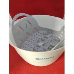 Outlet Sterylizator mikrofalowy Badabulle 1100 W niebiesko-bialy z koszem