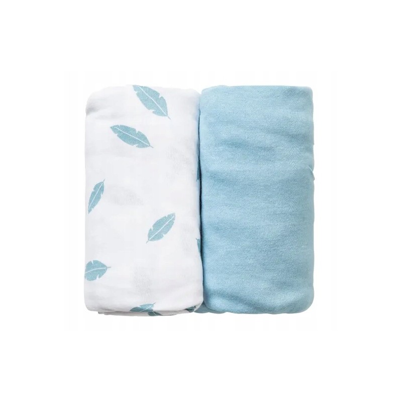 Outlet 2szt. Prześcieradło gumka BabyCalin bawełna 40x80 dziecko Blue&White Outlet 2szt. Prześcieradło gumka BabyCalin bawełna 40x80 dziecko Blue&White