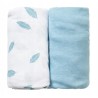 Outlet 2szt. Prześcieradło gumka BabyCalin bawełna 40x80 dziecko Blue&White