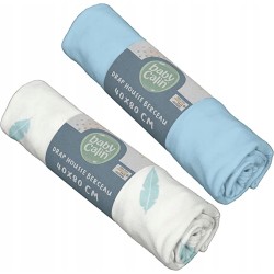 Outlet 2szt. Prześcieradło gumka BabyCalin bawełna 40x80 dziecko Blue&White
