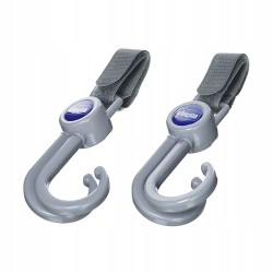 Outlet Chicco Uchwyty Do Wózka dla dzieci Grey torebki/zakupy szare rzepy