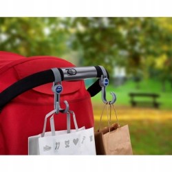 Outlet Chicco Uchwyty Do Wózka dla dzieci Grey torebki/zakupy szare rzepy