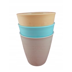 Outlet Zestaw 3 szt. Kubek NIP tworzywo sztuczne 200ml BPAFree do mikrofali