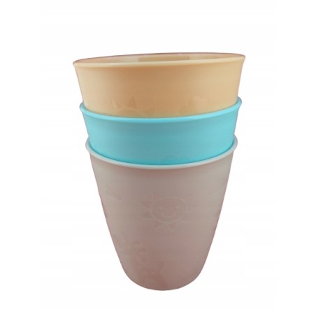 Outlet Zestaw 3 szt. Kubek NIP tworzywo sztuczne 200ml BPAFree do mikrofali