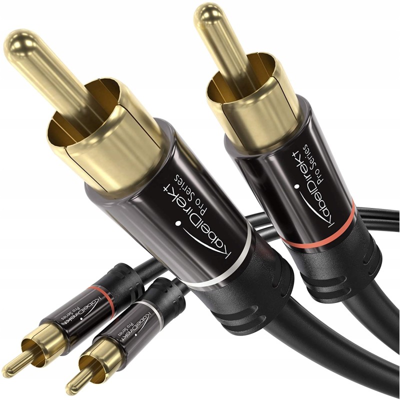 Outlet KabelDirekt wzmacniacze odbiorniki kabel audio 10m 2 x RCA Czarny Outlet KabelDirekt wzmacniacze odbiorniki kabel audio 10m 2 x RCA Czarny