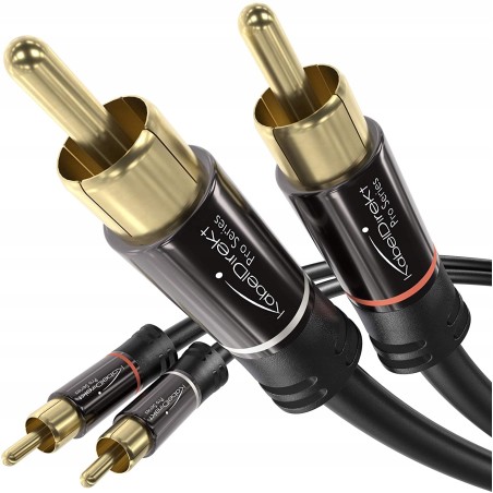 Outlet KabelDirekt wzmacniacze odbiorniki kabel audio 10m 2 x RCA Czarny