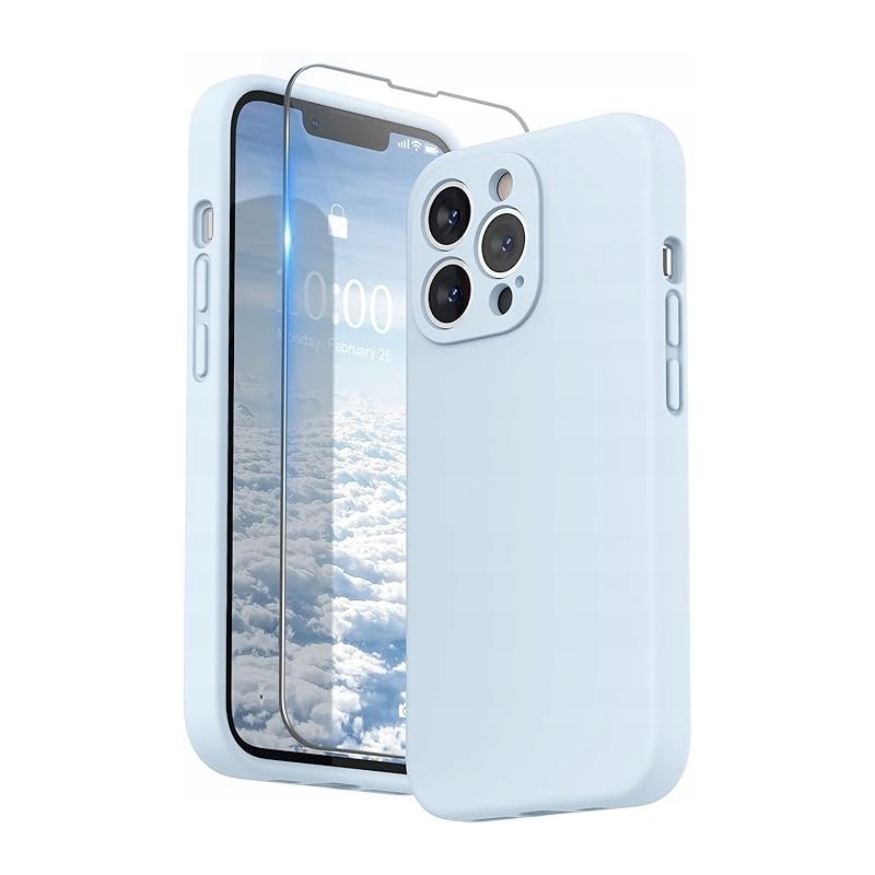 Outlet SURPHY Silikonowe Etui do iPhone 13 Pro z Ochraniacz Ekran Pokrowiec