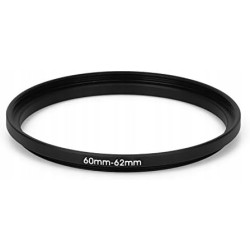 Outlet 60mm - 62mm Filter Adapter Step-Up czarny aluminiowy fittings4you
