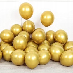 Metaliczne złote balony 75szt