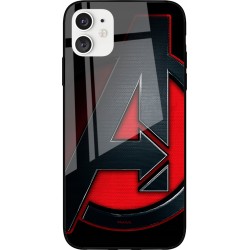 Outlet Plecki Marvel do Apple Iphone 11 PRO z logo Avengers czarno-czerwony