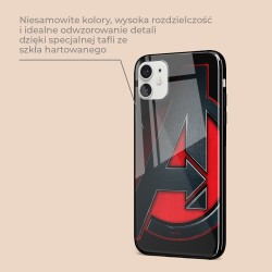 Outlet Plecki Marvel do Apple Iphone 11 PRO z logo Avengers czarno-czerwony