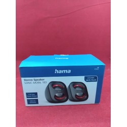 Outlet 2szt głośników 2.0 Hama Sonic Mobil 183 3 W czarny regulacja dźwięku