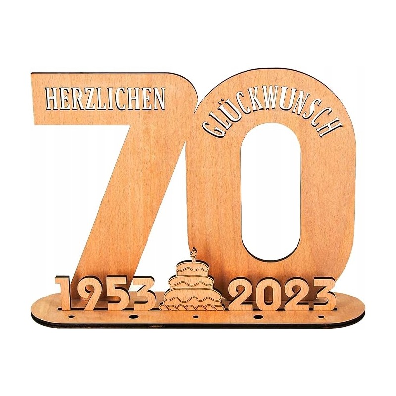 Outlet Giftota drewniana tabliczka na 70 urodziny wysokiej jakości drewno Outlet Giftota drewniana tabliczka na 70 urodziny wysokiej jakości drewno