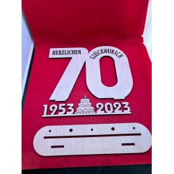 Outlet Giftota drewniana tabliczka na 70 urodziny wysokiej jakości drewno