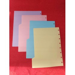 Outlet Zestaw 4 sztuk inteligentnych separatorów format A5 zeszyt książki