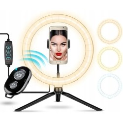 Outlet GOLDVIVER Premium LED Ring Light 25.4 cm USB z stojakiem i pilotem