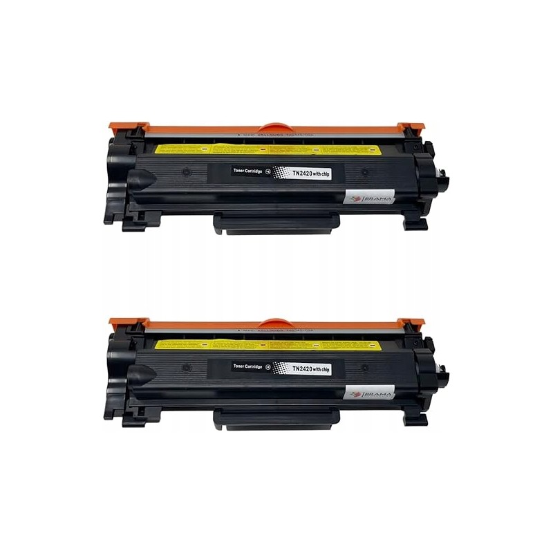 Outlet Dwupak Tonerów do drukarki Brother TN2420 z czipem czarne 3000 stron