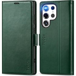 Outlet Etui z klapką i kieszeniami TUCCH Samsung GALAXY S23 FE zielony RFID