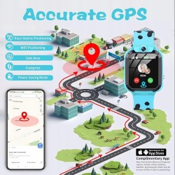 Outlet smartwach dla dzieci JUBUNRER lokalizator GPS z połączeniami granat
