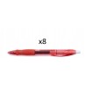 Outlet zestaw 8 sztuk Długopis żelowy BIC GELOCITY czerwony ergonomiczny
