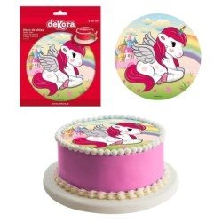 Opłatek na tort JEDNOROŻEC unicorn DEKORACJA 20 cm OPIS