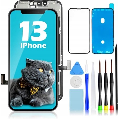 Outlet GULEEK Zestaw do wymiany wyświetlacza w IPhone 13 szkiełko narzędzia