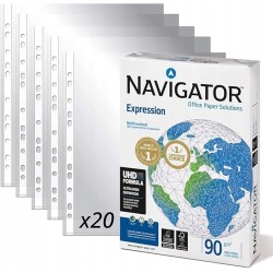 Outlet Zestaw Navigator ryza papieru A4 90g/m 500szt. i 20 koszulek OPIS