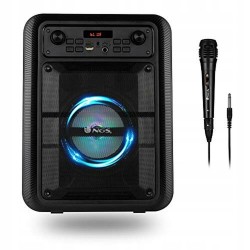 Outlet Głośnik przenośny NGS Roller Lingo czarny 20W z kimrofonem karaoke