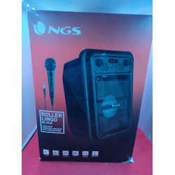 Outlet Głośnik przenośny NGS Roller Lingo czarny 20W z kimrofonem karaoke