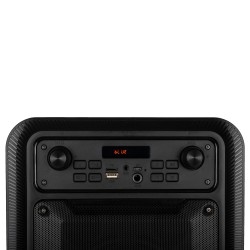 Outlet Głośnik przenośny NGS Roller Lingo czarny 20W z kimrofonem karaoke