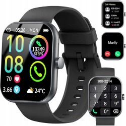 Uszkodzony Smartwatch Jugeman czarny pasek tracker formy fitnessu zdrowie