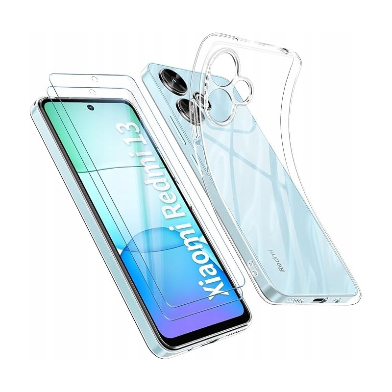 Outlet Qasyfanc Zestaw etui i szkiełek do Xiaomi Redmi 13/Poco M6 ochrona Outlet Qasyfanc Zestaw etui i szkiełek do Xiaomi Redmi 13/Poco M6 ochrona