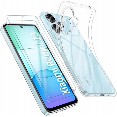 Outlet Qasyfanc Zestaw etui i szkiełek do Xiaomi Redmi 13/Poco M6 ochrona