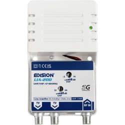 Wzmacniacz antenowy Edison LIA-200 DVB-T/T2 filtr 5G LTE 12-24db 104dBmV